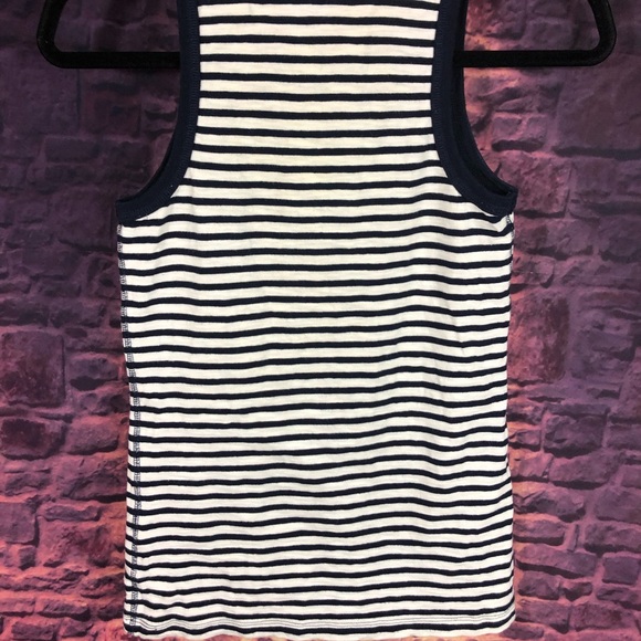 J crew tank top stripped white and navy xxs - Picture 3 of 5
